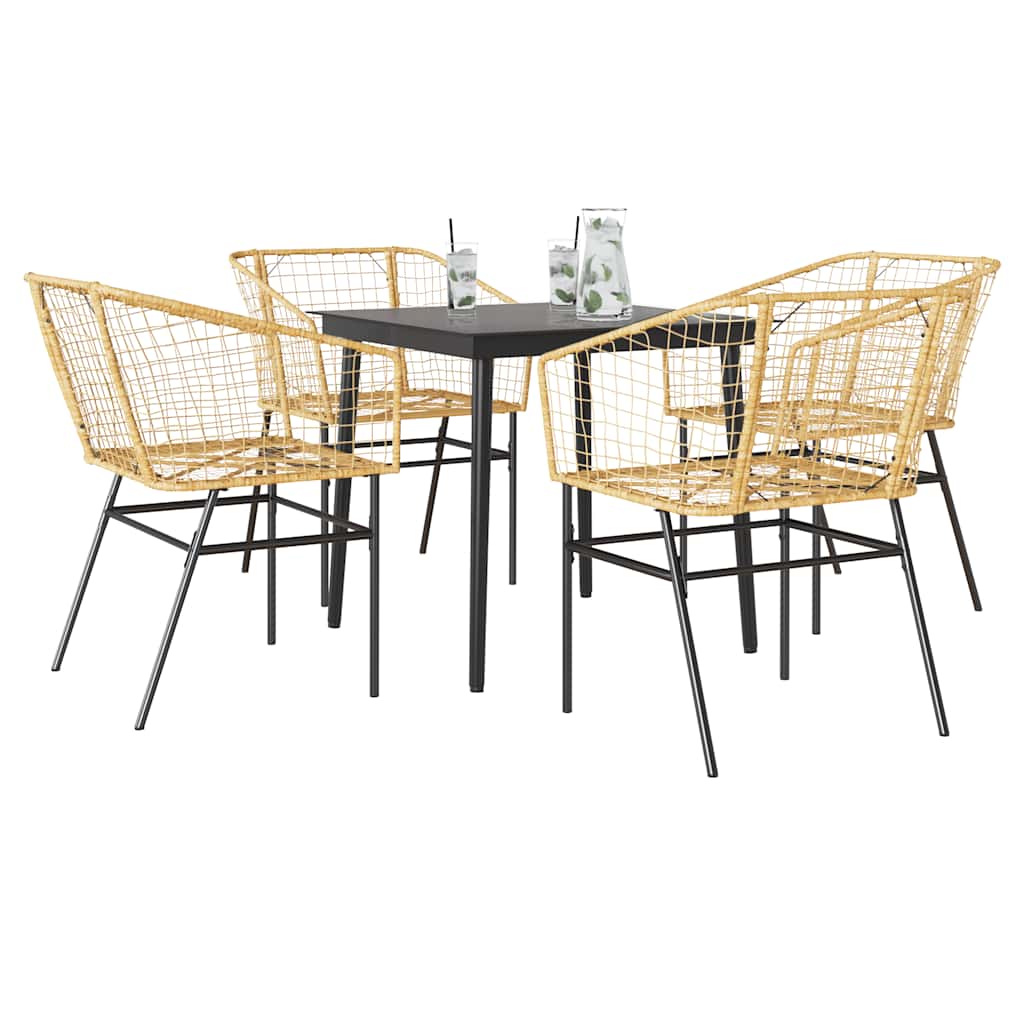 vidaXL Garden Dining Set | Black, Brown