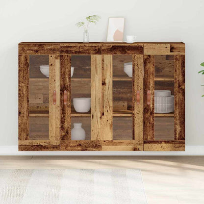 vidaXL Wall Cabinets 2 pcs Old Wood 69.5 x 34 x 90 cm Engineered Wood