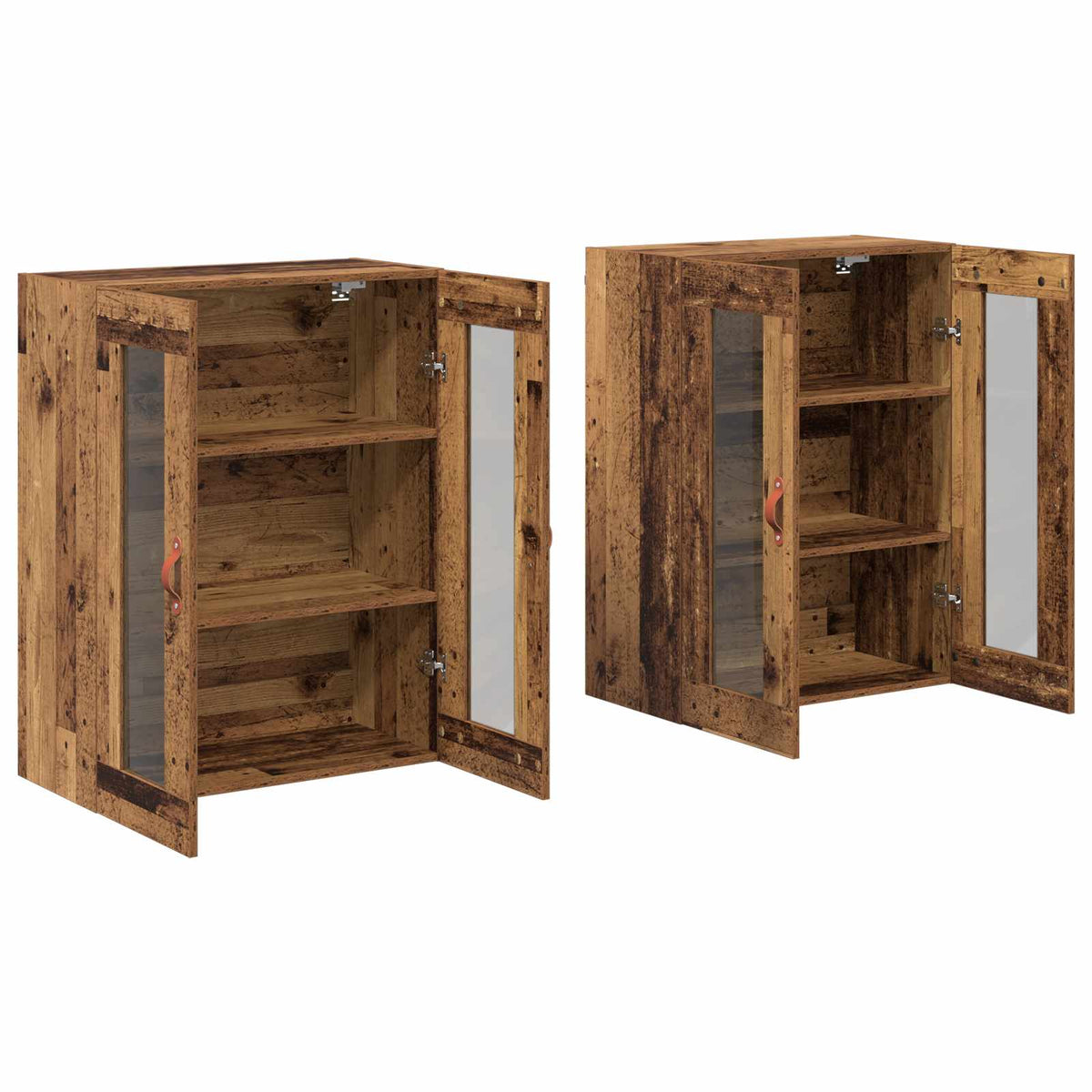 vidaXL Wall Cabinets 2 pcs Old Wood 69.5 x 34 x 90 cm Engineered Wood