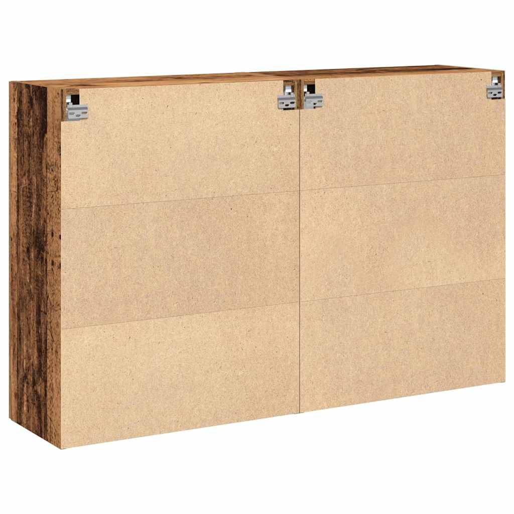 vidaXL Wall Cabinets 2 pcs Old Wood 69.5 x 34 x 90 cm Engineered Wood