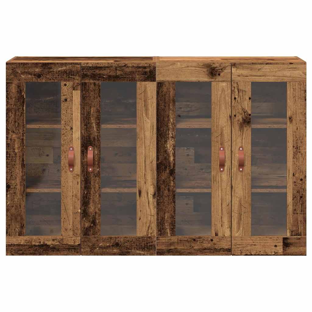 vidaXL Wall Cabinets 2 pcs Old Wood 69.5 x 34 x 90 cm Engineered Wood