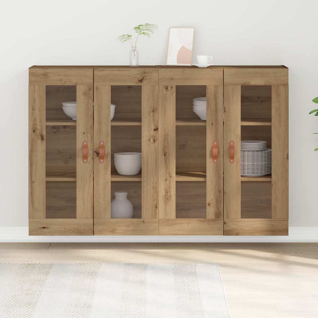 vidaXL Wall Cabinets 2 pcs Artisan Oak 69.5 x 34 x 90 cm