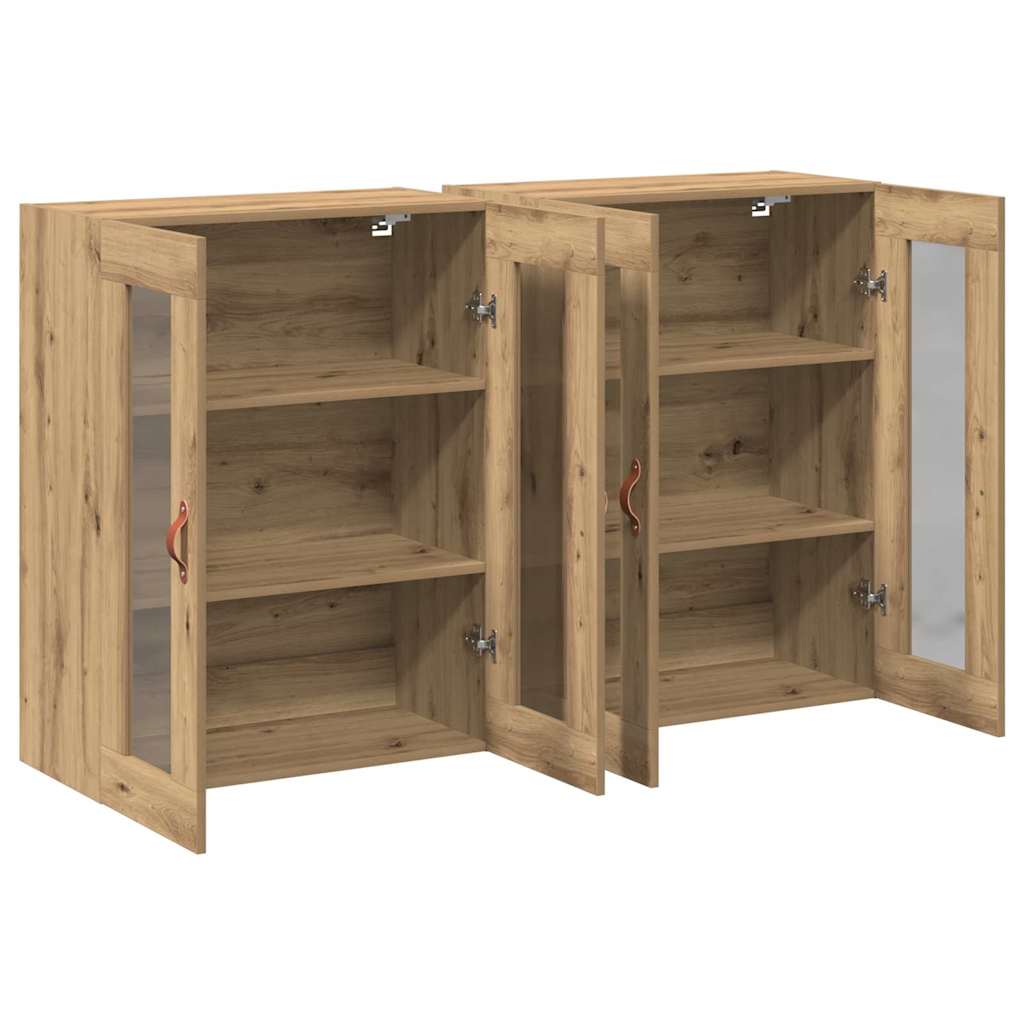 vidaXL Wall Cabinets 2 pcs Artisan Oak 69.5 x 34 x 90 cm