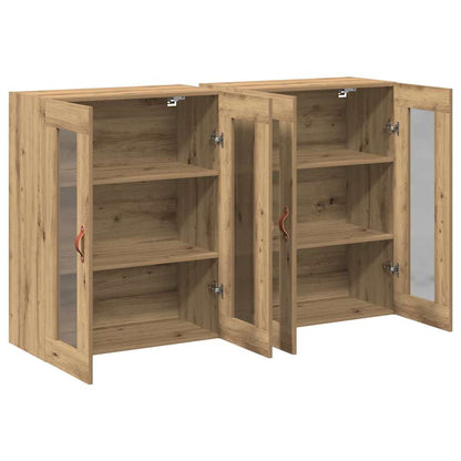 vidaXL Wall Cabinets 2 pcs Artisan Oak 69.5 x 34 x 90 cm