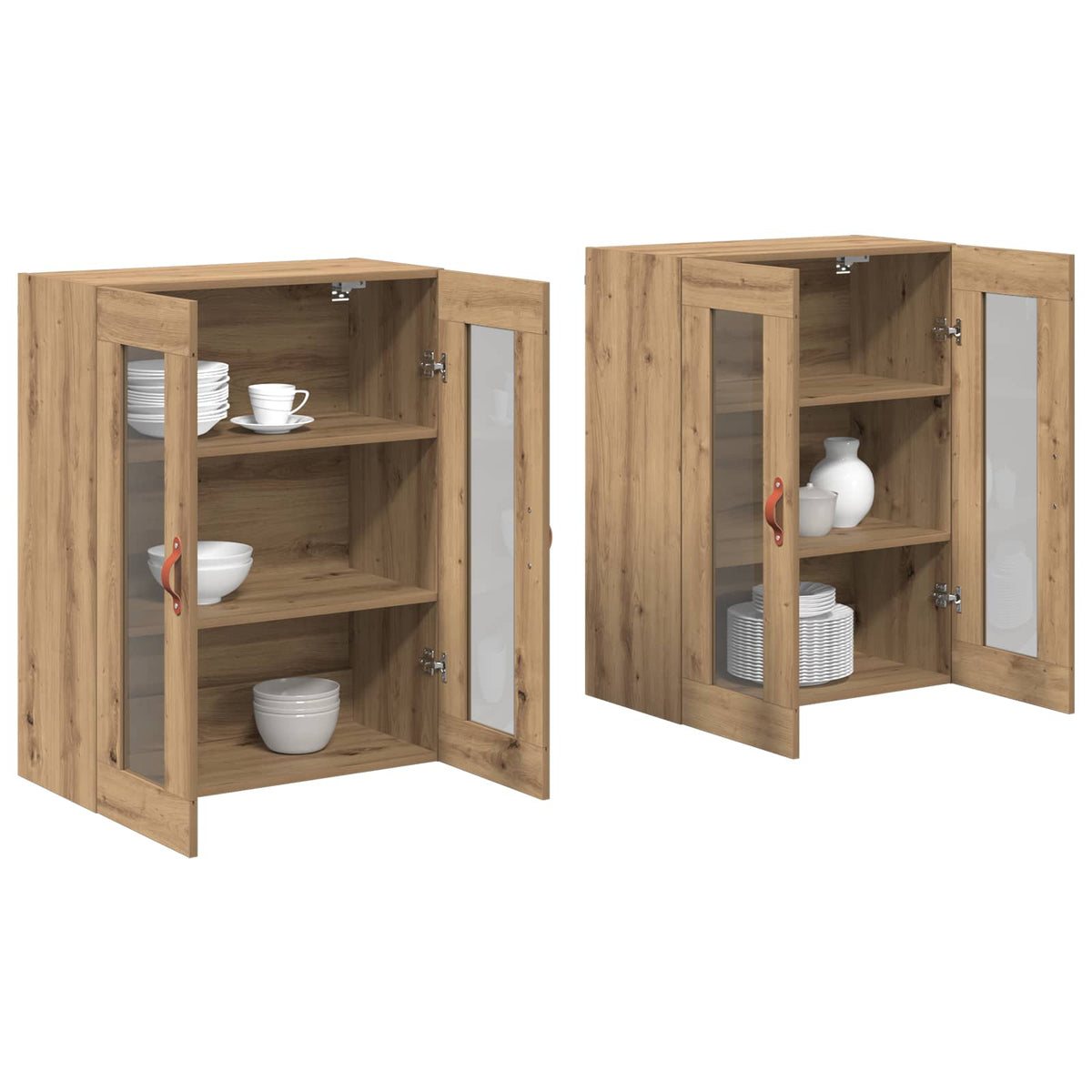 vidaXL Wall Cabinets 2 pcs Artisan Oak 69.5 x 34 x 90 cm