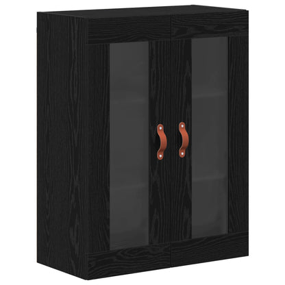 vidaXL Wall Cabinets 2 pcs Black Oak 69.5 x 34 x 90 cm Engineered Wood