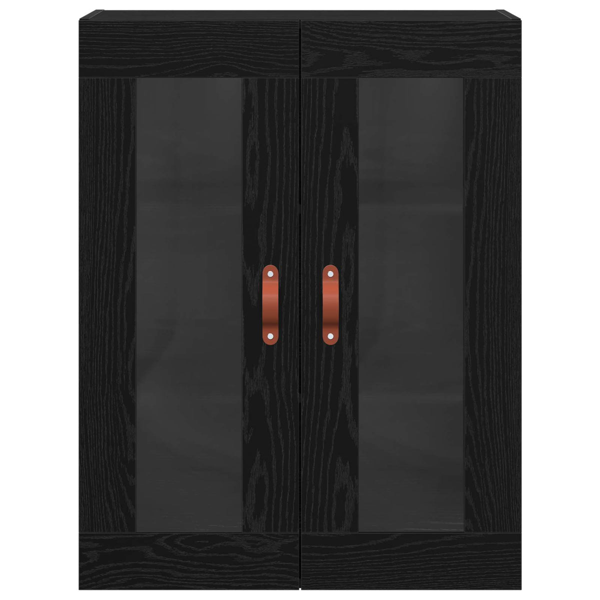 vidaXL Wall Cabinets 2 pcs Black Oak 69.5 x 34 x 90 cm Engineered Wood