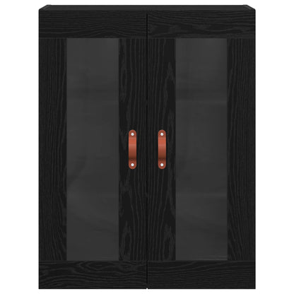 vidaXL Wall Cabinets 2 pcs Black Oak 69.5 x 34 x 90 cm Engineered Wood