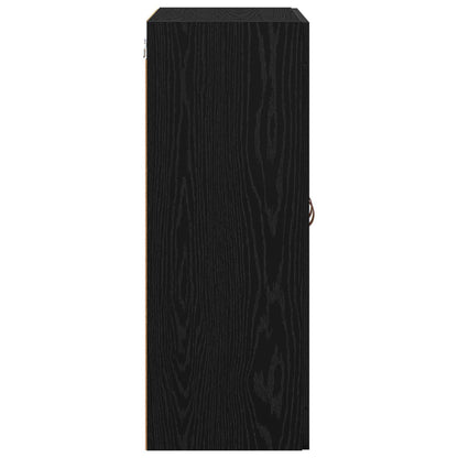 vidaXL Wall Cabinets 2 pcs Black Oak 69.5 x 34 x 90 cm Engineered Wood