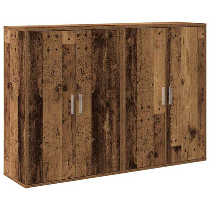 vidaXL Sideboard 2 pcs Old Wood 60 x 31 x 84 cm Engineered Wood