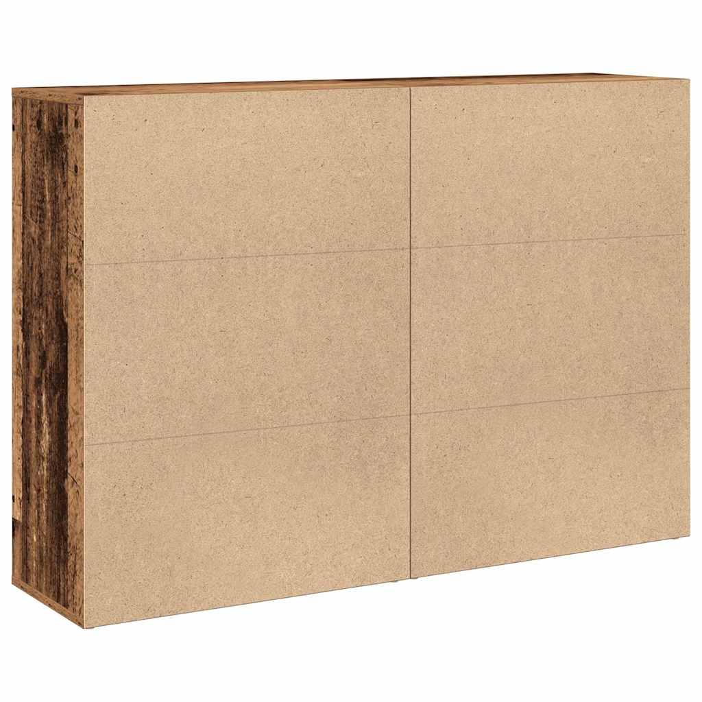 vidaXL Sideboard 2 pcs Old Wood 60 x 31 x 84 cm Engineered Wood