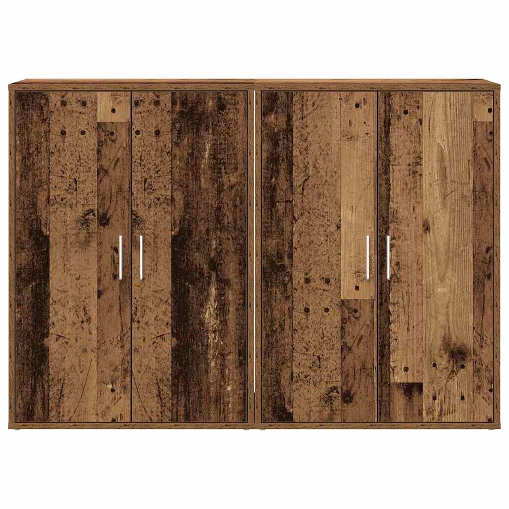vidaXL Sideboard 2 pcs Old Wood 60 x 31 x 84 cm Engineered Wood