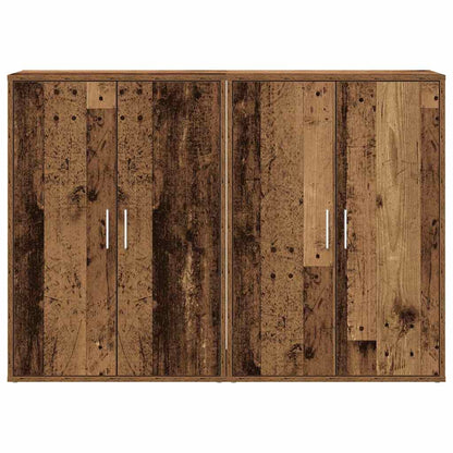 vidaXL Sideboard 2 pcs Old Wood 60 x 31 x 84 cm Engineered Wood