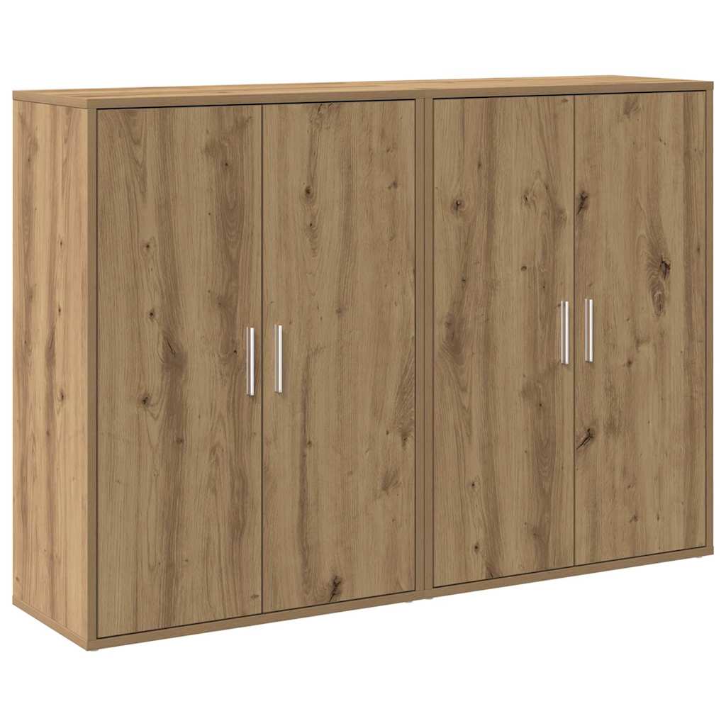 vidaXL Sideboard 2 pcs Artisan Oak 60 x 31 x 84 cm Engineered Wood