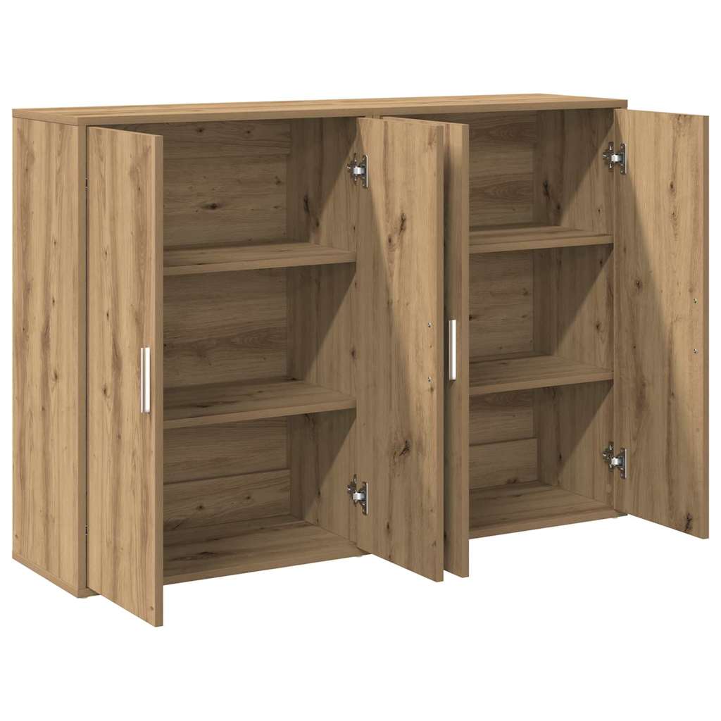 vidaXL Sideboard 2 pcs Artisan Oak 60 x 31 x 84 cm Engineered Wood