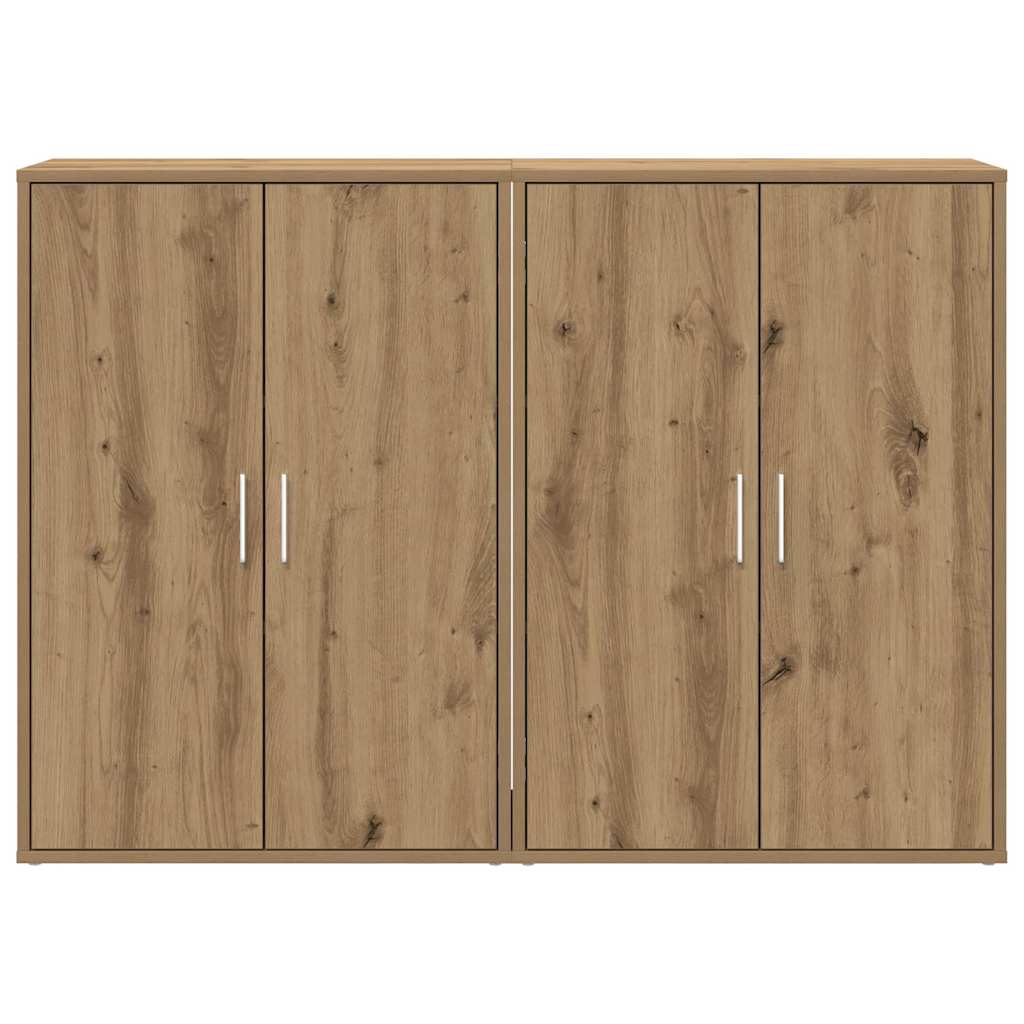 vidaXL Sideboard 2 pcs Artisan Oak 60 x 31 x 84 cm Engineered Wood