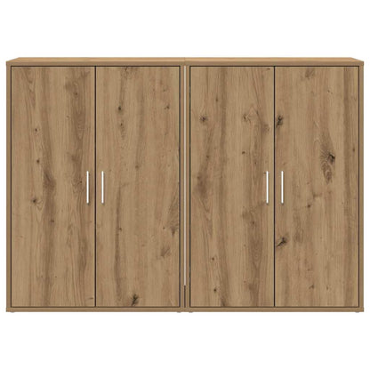 vidaXL Sideboard 2 pcs Artisan Oak 60 x 31 x 84 cm Engineered Wood