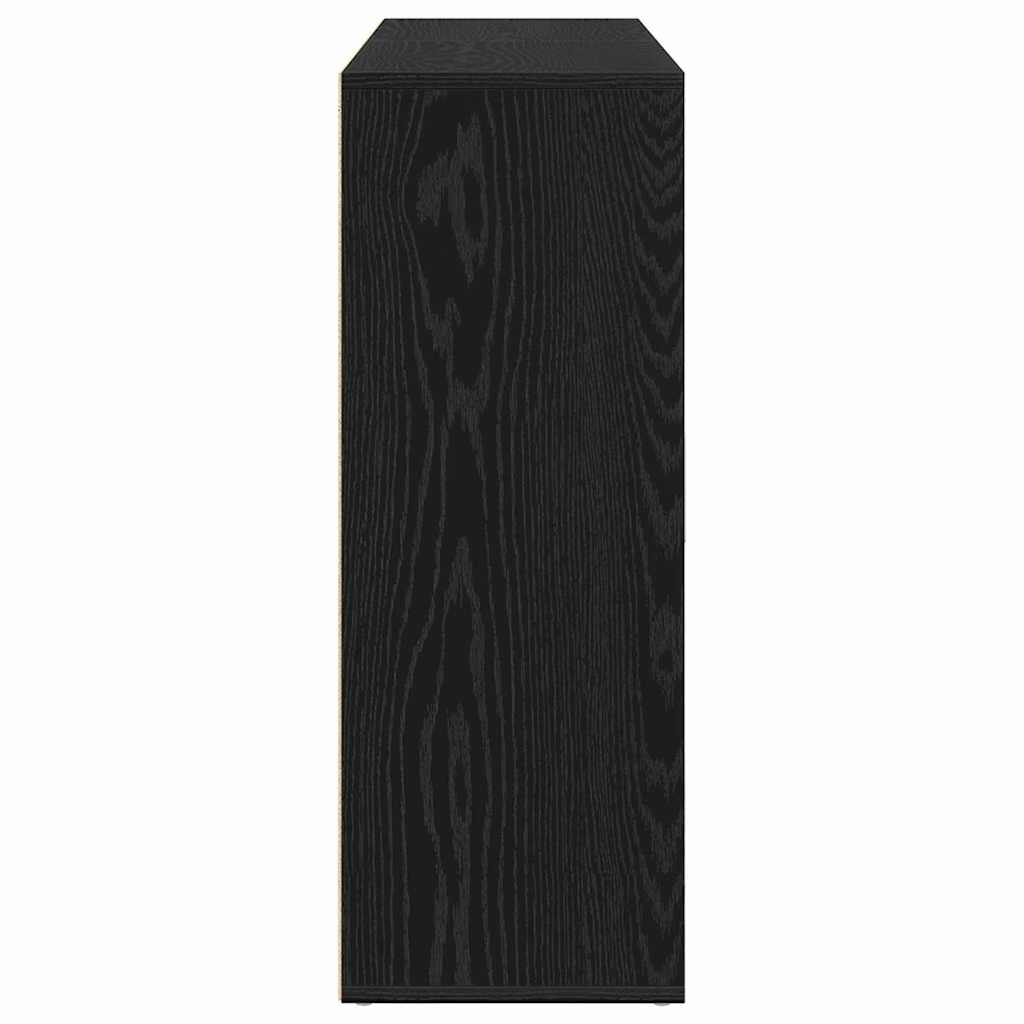vidaXL Sideboard 2 pcs Black Oak 60 x 31 x 84 cm Engineered Wood