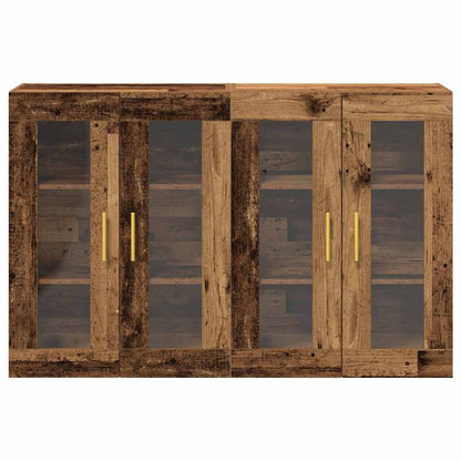vidaXL Wall Cabinets 2 pcs Old Wood 69.5 x 34 x 90 cm Engineered Wood