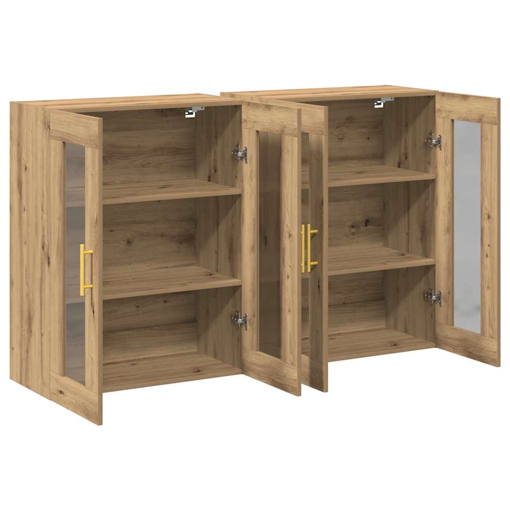 vidaXL Wall Cabinets 2 pcs Artisan Oak 69.5 x 34 x 90 cm