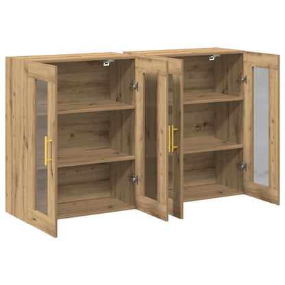 vidaXL Wall Cabinets 2 pcs Artisan Oak 69.5 x 34 x 90 cm