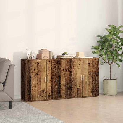 vidaXL Sideboard 2 pcs Old Wood 79 x 38 x 80 cm Engineered Wood