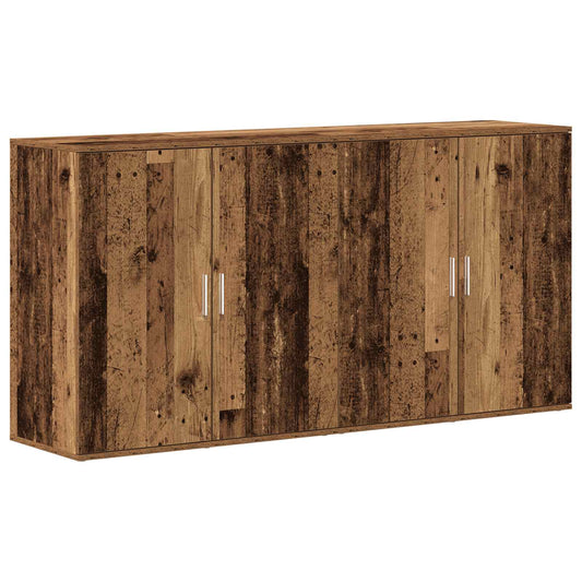 vidaXL Sideboard 2 pcs Old Wood 79 x 38 x 80 cm Engineered Wood