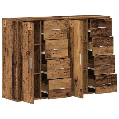 vidaXL Sideboard 2 pcs Old Wood 60 x 31 x 84 cm Engineered Wood