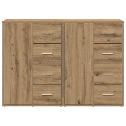 vidaXL Sideboard 2 pcs Artisan Oak 60 x 31 x 84 cm Engineered Wood