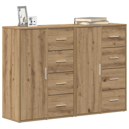vidaXL Sideboard 2 pcs Artisan Oak 60 x 31 x 84 cm Engineered Wood
