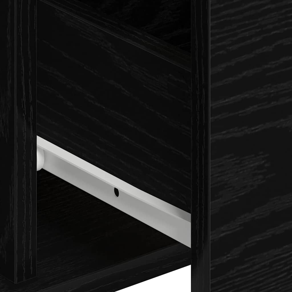 vidaXL Sideboard 2 pcs Black Oak 60 x 31 x 84 cm Engineered Wood