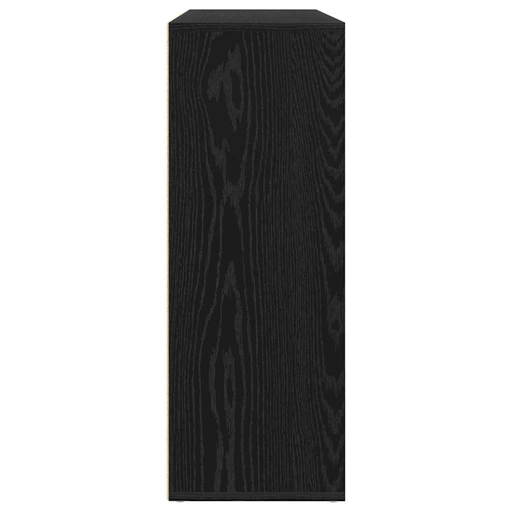 vidaXL Sideboard 2 pcs Black Oak 60 x 31 x 84 cm Engineered Wood