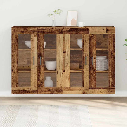 vidaXL Wall Cabinets 2 pcs Old Wood 69.5 x 34 x 90 cm Engineered Wood
