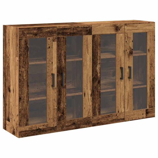 vidaXL Wall Cabinets 2 pcs Old Wood 69.5 x 34 x 90 cm Engineered Wood