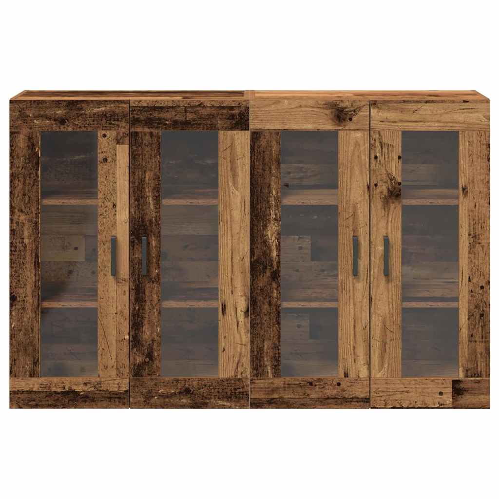 vidaXL Wall Cabinets 2 pcs Old Wood 69.5 x 34 x 90 cm Engineered Wood