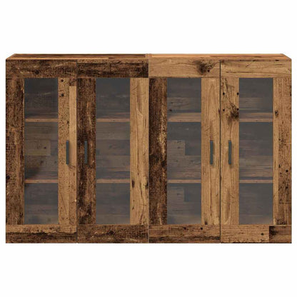 vidaXL Wall Cabinets 2 pcs Old Wood 69.5 x 34 x 90 cm Engineered Wood