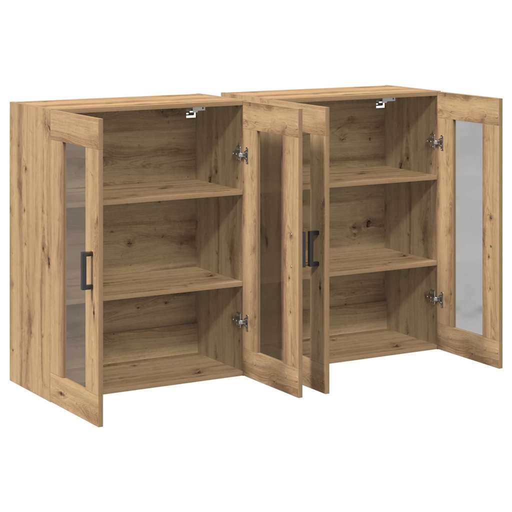 vidaXL Wall Cabinets 2 pcs Artisan Oak 69.5 x 34 x 90 cm