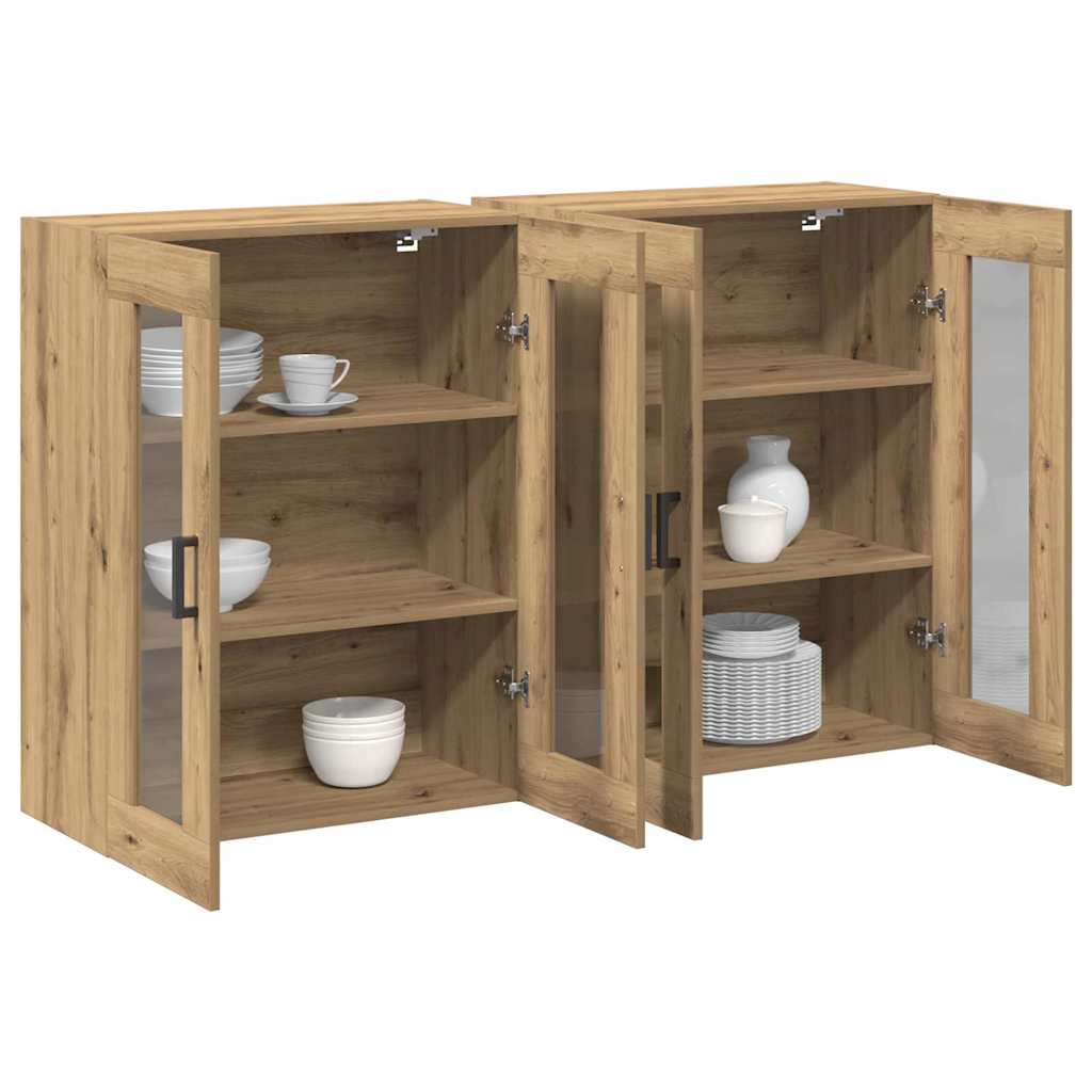 vidaXL Wall Cabinets 2 pcs Artisan Oak 69.5 x 34 x 90 cm