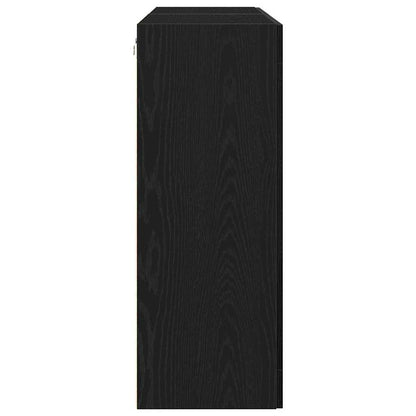 vidaXL Wall Cabinets 2 pcs Black Oak 69.5 x 34 x 90 cm Engineered Wood