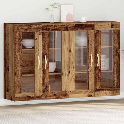 vidaXL Wall Cabinets 2 pcs Old Wood 69.5 x 34 x 90 cm Engineered Wood