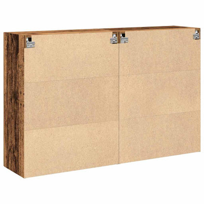 vidaXL Wall Cabinets 2 pcs Old Wood 69.5 x 34 x 90 cm Engineered Wood