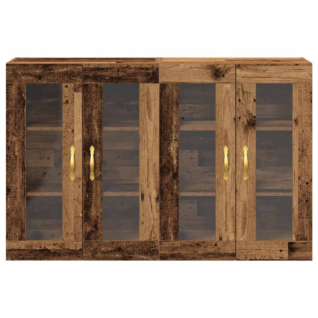 vidaXL Wall Cabinets 2 pcs Old Wood 69.5 x 34 x 90 cm Engineered Wood