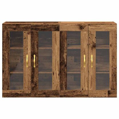 vidaXL Wall Cabinets 2 pcs Old Wood 69.5 x 34 x 90 cm Engineered Wood