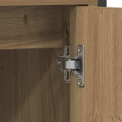 vidaXL Bathroom Furniture Set with Shelf 2 pcs Brown Engineered wood