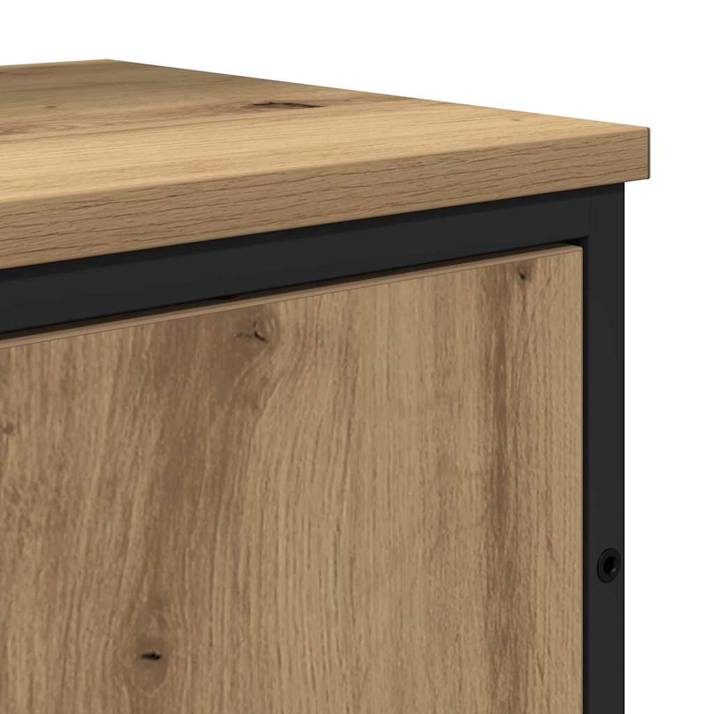 vidaXL Bathroom Furniture Set with Shelf 2 pcs Brown Engineered wood