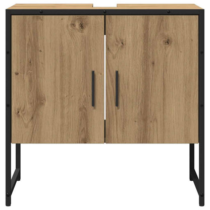 vidaXL Bathroom Furniture Set Wall-mounted 2 pcs Brown Engineered wood