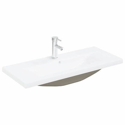 vidaXL Bathroom Furniture Set 3 pcs Black Oak Engineered Wood