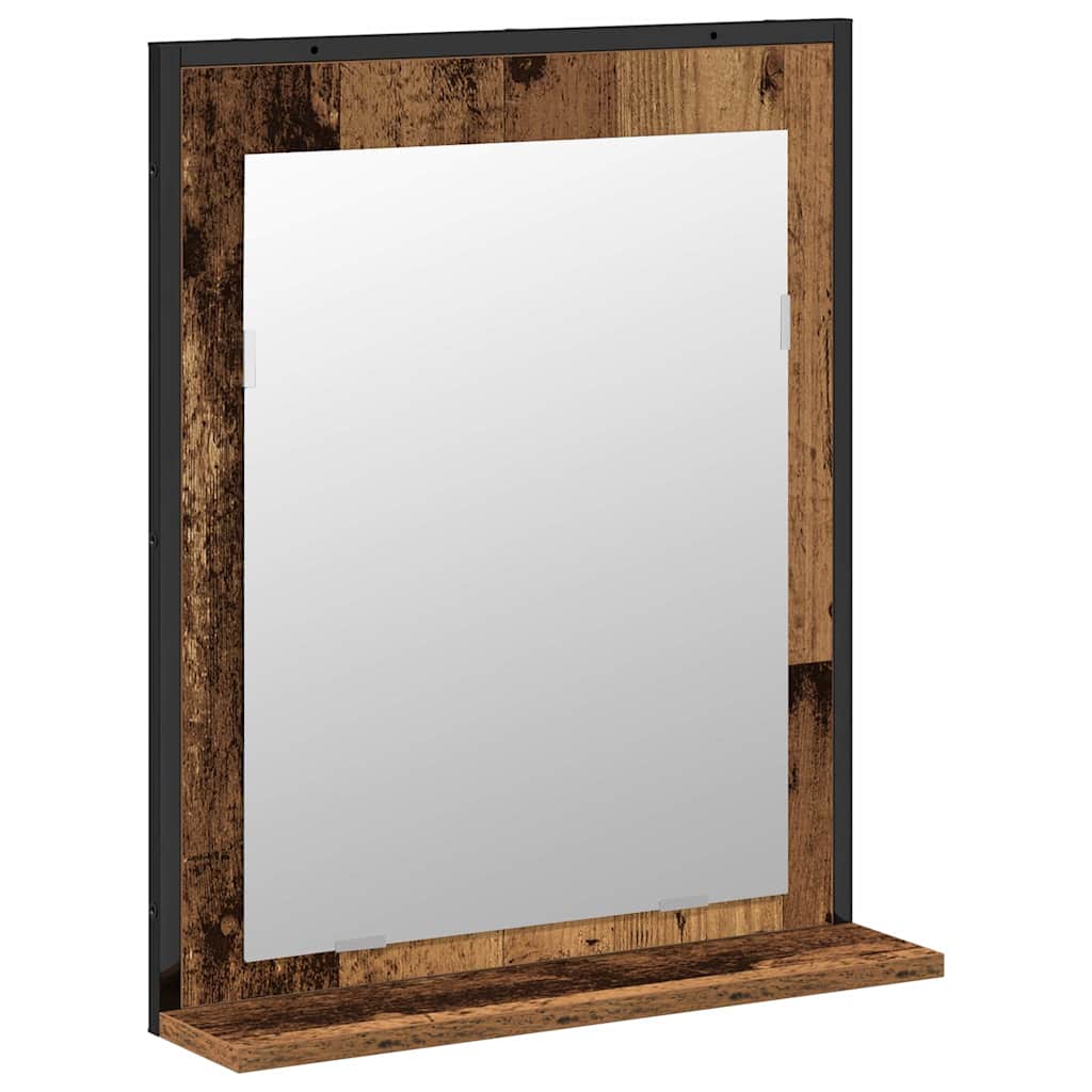 vidaXL Bathroom Furniture Set Wall-mounted 2 pcs Brown Engineered wood