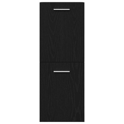 vidaXL Bathroom Furniture Set 3 pcs Black Oak Engineered Wood
