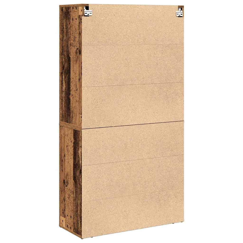 vidaXL Highboard Old Wood 80 x 33 x 150 cm Engineered Wood
